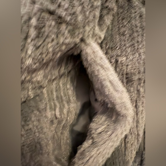 Sherpa Puffer Jacket Plush Zip Up Coat Army Green, Cozy Faux Fur Sz Small - Picture 16 of 16